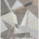 5' X 8' Taupe Ivory And Gray Geometric Washable Area Rug With UV Protection