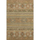 9' X 12' Beige Gold And Gray Medallion Washable Area Rug With UV Protection