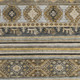 9' X 12' Chocolate Ivory And Gray Medallion Washable Area Rug With UV Protection