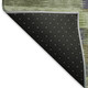 10' X 14' Artichoke Green Purple And Taupe Striped Washable Area Rug With UV Protection
