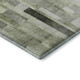 10' X 14' Green Gray And Ivory Striped Washable Area Rug With UV Protection
