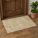 3' X 5' Linen Gold And Wheat Abstract Geometric Washable Area Rug With UV Protection