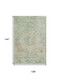 9' X 12' Sage Blue And Copper Floral Medallion Washable Area Rug With UV Protection