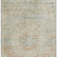 3' X 5' Tan Beige And Teal Floral Medallion Washable Area Rug With UV Protection