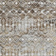 3' X 5' Brown Ivory And Gray Geometric Washable Area Rug With UV Protection
