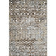 9' X 12' Brown Ivory And Gray Geometric Washable Area Rug With UV Protection
