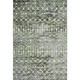 5' X 8' Olive Green Ivory And Gray Geometric Washable Area Rug With UV Protection