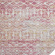 8' Pink Ivory And Wheat Geometric Washable Round Rug With UV Protection