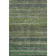 10' X 14' Artichoke Green And Gray Striped Washable Area Rug With UV Protection