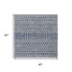 4' Navy Blue And Beige Square Trellis Indoor Outdoor Area Rug