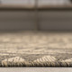 4' Brown And Beige Square Floral Indoor Outdoor Area Rug