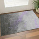 3' X 5' Lavender And Gray Abstract Washable Area Rug With UV Protection