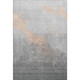 5' X 8' Peach And Gray Abstract Washable Area Rug With UV Protection