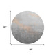 8' Peach And Gray Abstract Washable Round Rug With UV Protection