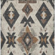 8' X 10' Beige And Charcoal Southwestern Washable Area Rug With UV Protection