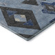 8' X 10' Blue Charcoal And Ivory Southwestern Washable Area Rug With UV Protection