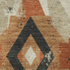 3' X 5' Ivory Orange And Charcoal Southwestern Washable Area Rug With UV Protection