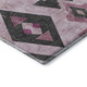 8' Pink And Charcoal Southwestern Washable Round Rug With UV Protection