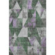 10' X 14' Emerald And Purple Geometric Washable Area Rug With UV Protection