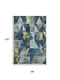 8' X 10' Navy Blue And Gold Geometric Washable Area Rug With UV Protection