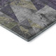 3' X 5' Purple And Beige Geometric Washable Area Rug With UV Protection