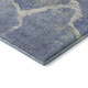 8' X 10' Denim Blue And Gray Abstract Washable Area Rug With UV Protection