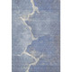 9' X 12' Denim Blue And Gray Abstract Washable Area Rug With UV Protection