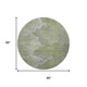 8' Green And Gray Abstract Washable Round Rug With UV Protection