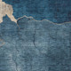 5' X 8' Navy Blue And Beige Abstract Washable Area Rug With UV Protection