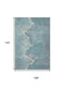 9' X 12' Teal And Beige Abstract Washable Area Rug With UV Protection