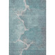 10' X 14' Teal And Beige Abstract Washable Area Rug With UV Protection