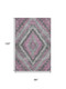 8' X 10' Blush Charcoal And Gray Diamond Washable Area Rug With UV Protection