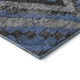 3' X 5' Blue Charcoal And Gray Diamond Washable Area Rug With UV Protection