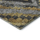 5' X 8' Gold Charcoal And Gray Diamond Washable Area Rug With UV Protection