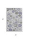 3' X 5' Lavender Gray And Silver Geometric Washable Area Rug With UV Protection