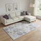 10' X 14' Lavender Gray And Silver Geometric Washable Area Rug With UV Protection