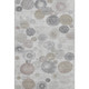 3' X 5' Taupe Gray And Ivory Geometric Washable Area Rug With UV Protection
