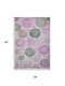 3' X 5' Blush Green And Pink Geometric Washable Area Rug With UV Protection