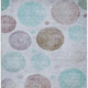 8' X 10' Blue Brown And Teal Geometric Washable Area Rug With UV Protection