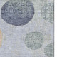 5' X 8' Denim Blue Green And Peach Geometric Washable Area Rug With UV Protection
