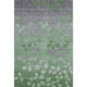 10' X 14' Green And Gray Floral Washable Area Rug With UV Protection