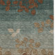 10' X 14' Coffee And Gray Floral Washable Area Rug With UV Protection
