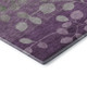 10' X 14' Purple And Gray Floral Washable Area Rug With UV Protection