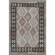 10' X 14' Taupe And Charcoal Tribal Washable Area Rug With UV Protection