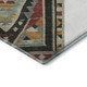 8' X 10' Red Charcoal And Gold Tribal Washable Area Rug With UV Protection