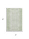 5' X 8' Sage And Fern Green Geometric Washable Area Rug With UV Protection