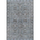 8' X 10' Chocolate And Blue Geometric Washable Area Rug With UV Protection