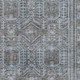 10' X 14' Chocolate And Blue Geometric Washable Area Rug With UV Protection
