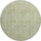 8' Sage And Fern Green Geometric Washable Round Rug With UV Protection