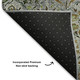 10' X 14' Green Gray And Copper Floral Washable Area Rug With UV Protection